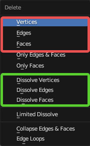 Delete Menu