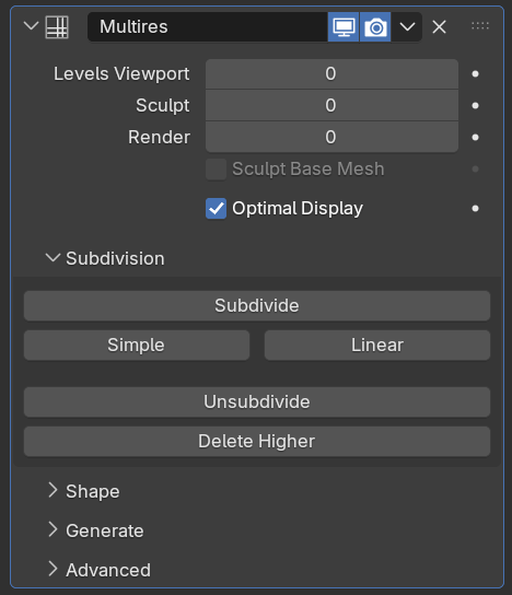 Multiresolution Modifier