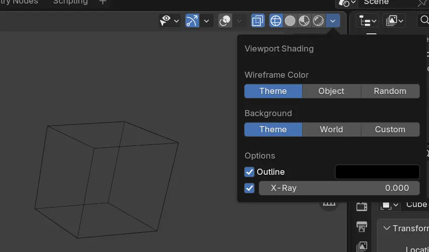 블렌더 와이어프레임