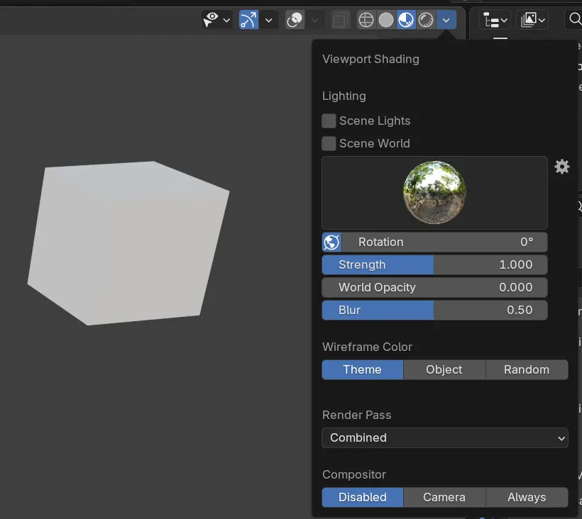 블렌더 프리뷰 모드